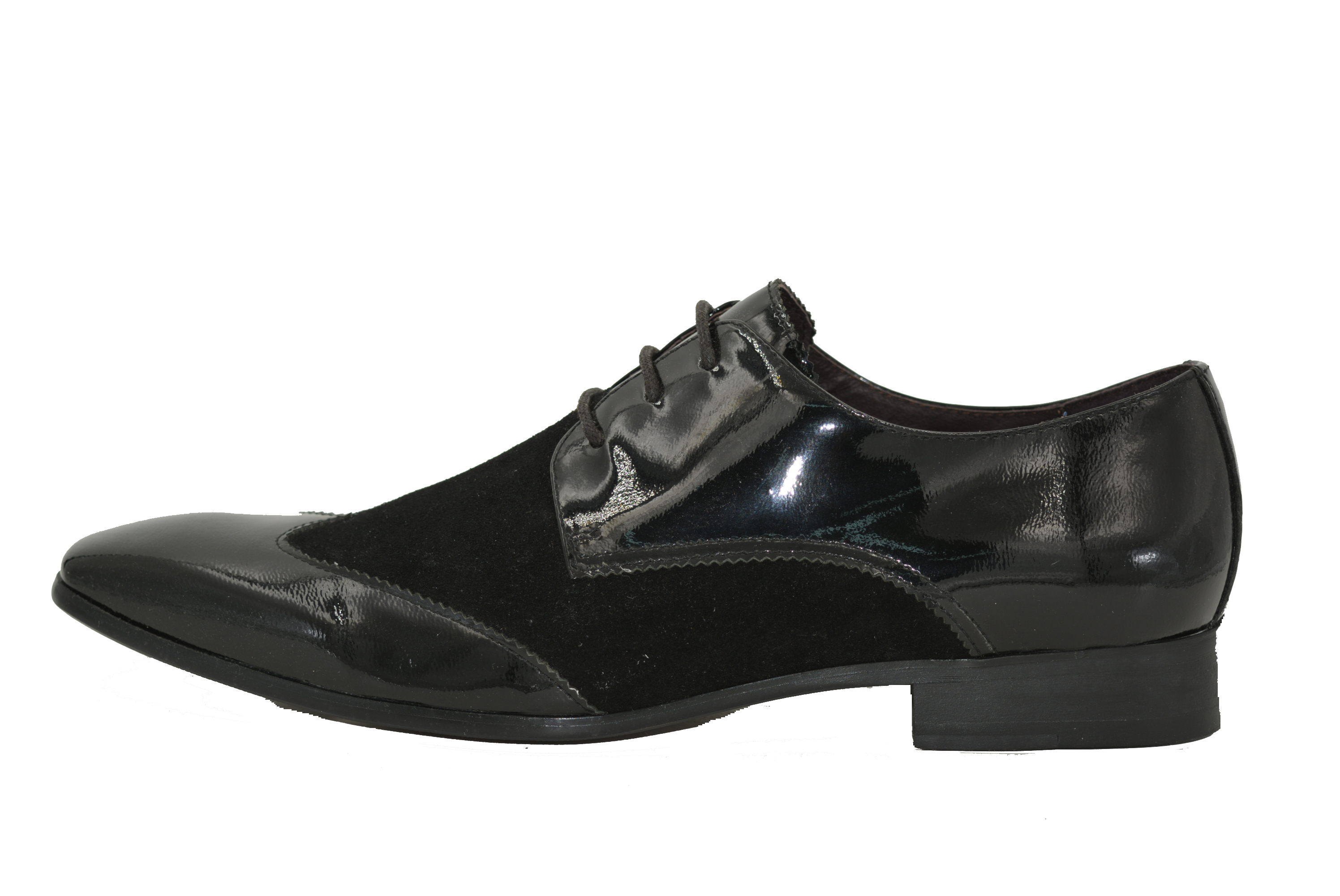 ROLANDO-BLACK PATENT & SUEDE